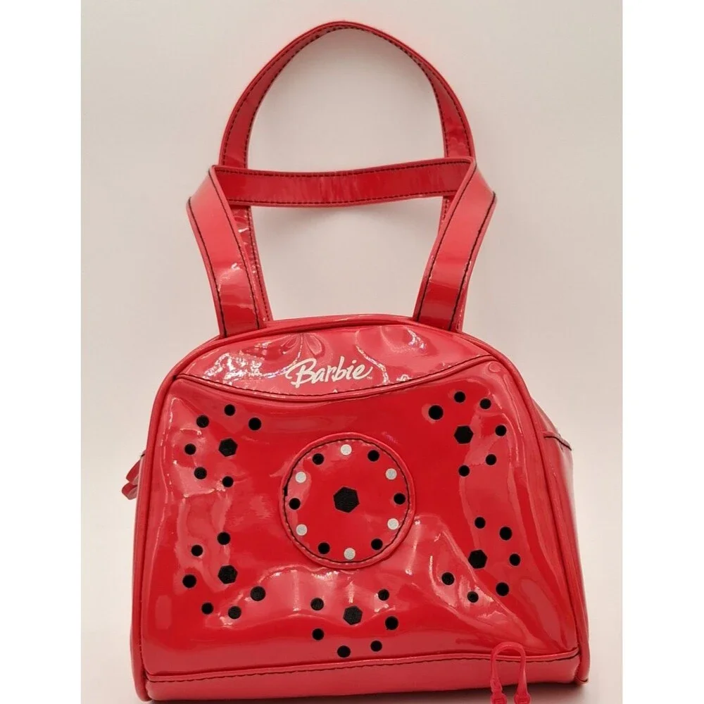 Barbie & Me Pink With Black & Silver Dots Design Child Sized Purse